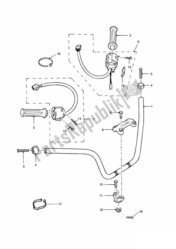 All parts for the Handlebar Switch of the Triumph Legend TT 885 1998 - 2001