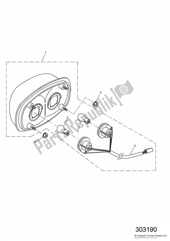 Tutte le parti per il Luce Posteriore del Triumph Sprint RS 955 UP TO VIN 139276 1999 - 2002