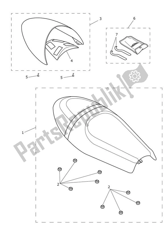 All parts for the Doppelsitz From Vin 804037 of the Triumph Thruxton R 1200 2016 - 2020