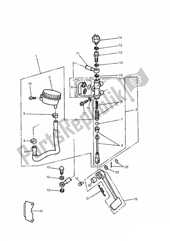 All parts for the Hauptbremsylinder Rear of the Triumph Sprint 900 Carburator 885 1991 - 1998