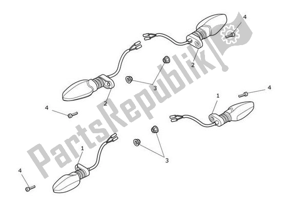 Tutte le parti per il Indicator Led del Triumph Tiger XRX From VIN 855532 1215 2018 - 2021