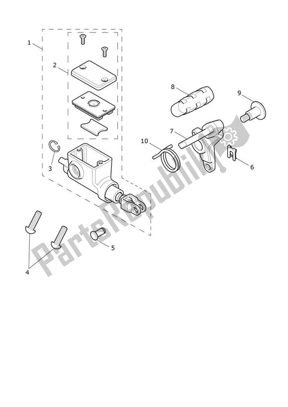 All parts for the Hauptbremszyinder Rear of the Triumph Rocket 3 GT Black 2458 2021
