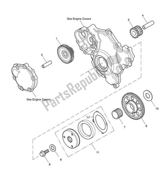 All parts for the Sprag Clutch of the Triumph Speed Triple RS From VIN 867601 1050 2018 - 2020