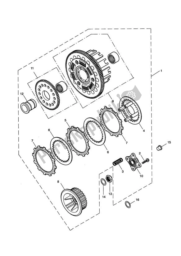 Tutte le parti per il Frizione del Triumph Scrambler Carburator UP TO 2007 865 2006 - 2008