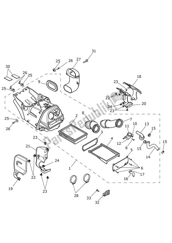 Tutte le parti per il Airbox (airfilter) - Speed Twin Up To Vin Ae2310 del Triumph Speed Twin UP TO VIN AE 2310 1200 2019 - 2020