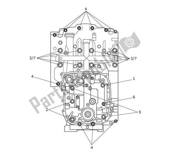 Todas las partes para Crankcase Screws de Triumph Scrambler 1200 XC UP TO AE 9097 2019 - 2020