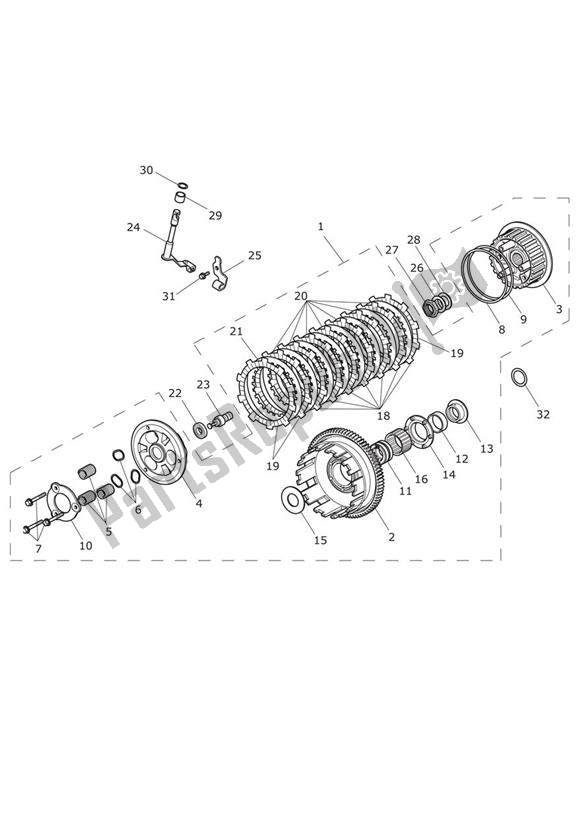 Tutte le parti per il Frizione del Triumph Street Triple RS UP TO VIN 965682 765 2017 - 2020