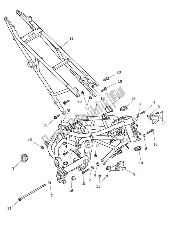 Wszystkie części do Monta? Ramy G?ównej Triumph Tiger 900 GT PRO UP TO BP 5372 888 2020 - 2021
