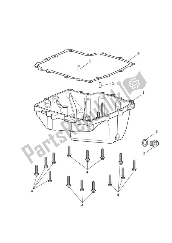 Toutes les pièces pour le Oil Sump du Triumph Daytona R From VIN 564948 675 2017 - 2018