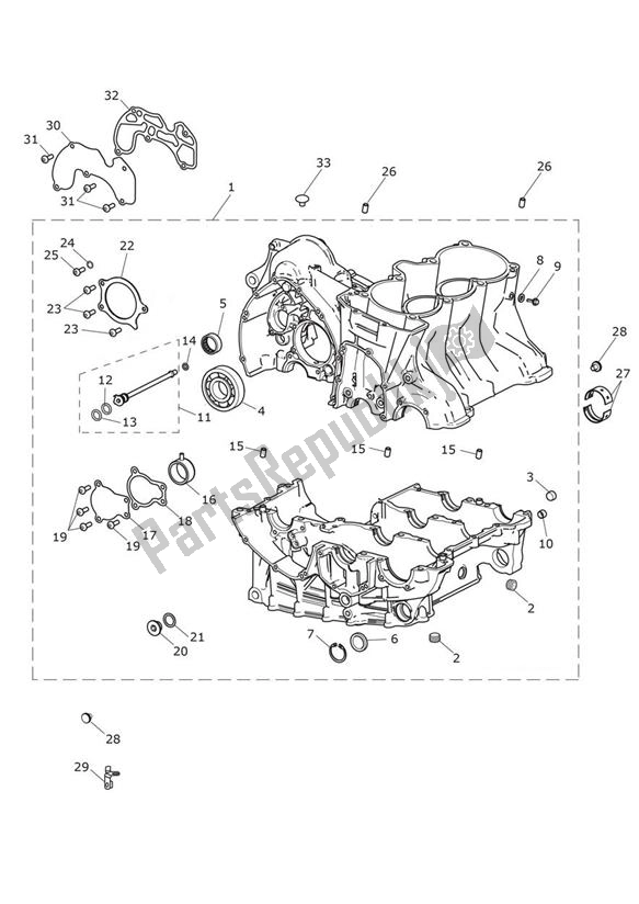 Wszystkie części do Crankcase - Explorer Xr Triumph Explorer XR 1215 2012 - 2019