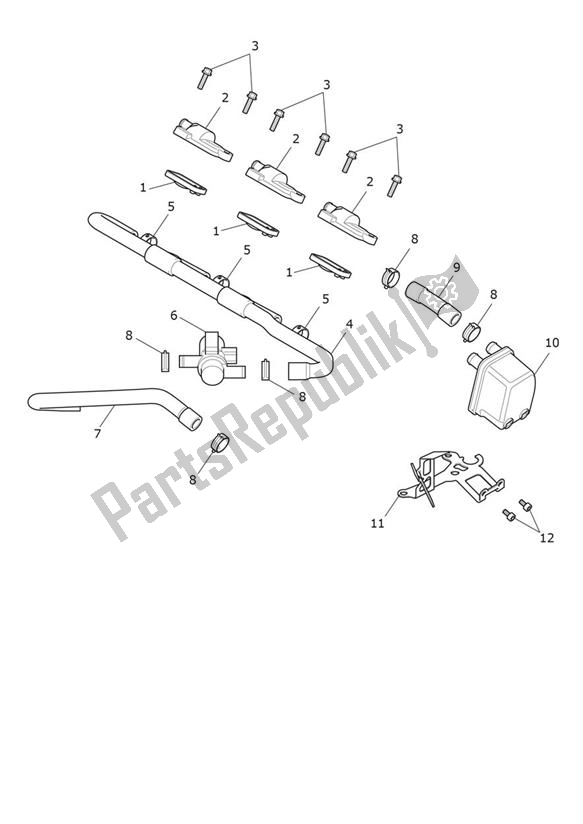 All parts for the Emission Control of the Triumph Rocket 3 GT 2458 2020 - 2024