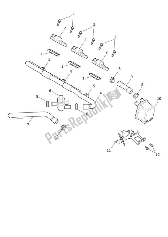 Wszystkie części do Kontrola Emisji Triumph Rocket 3 R 2458 2020 - 2024