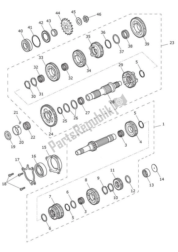 Tutte le parti per il Ingranaggi del Triumph Speed Triple 1200 RR 1160 2021 - 2024