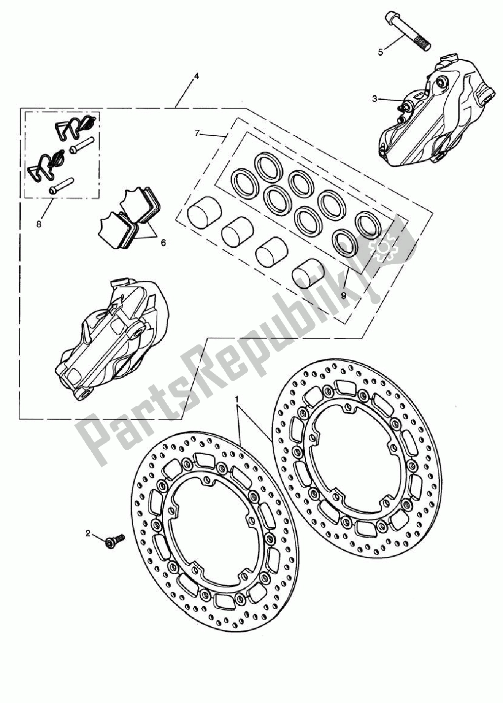 All parts for the Front Brake Caliper & Discs - 333179 > of the Triumph Speed Triple 1050 2008 - 2012