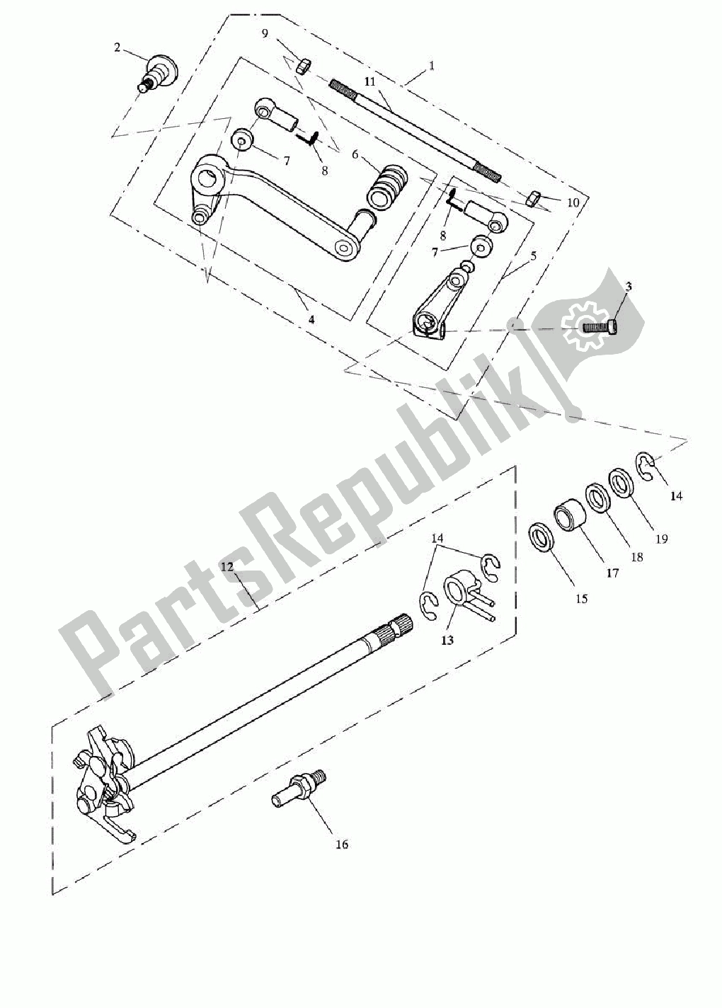 Alle onderdelen voor de Schakelmechanisme van de Triumph Speed Triple 1050 2008 - 2012