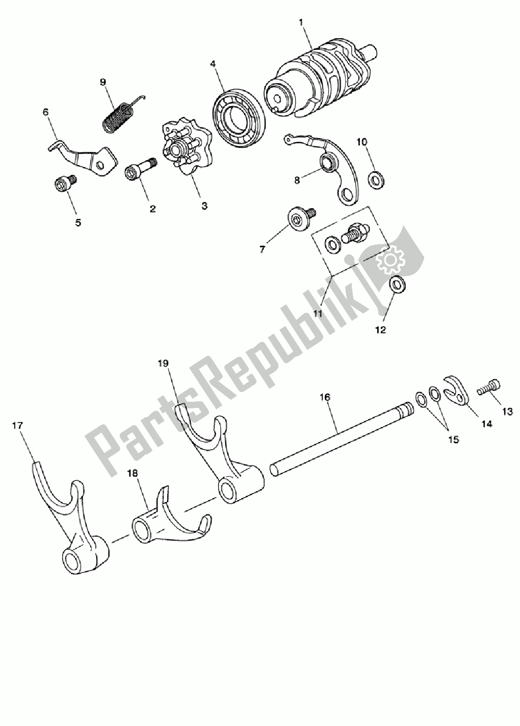 Alle onderdelen voor de Keuzehendel Trommel - Eng Nr 340170> van de Triumph Speed Triple 1050 2008 - 2012