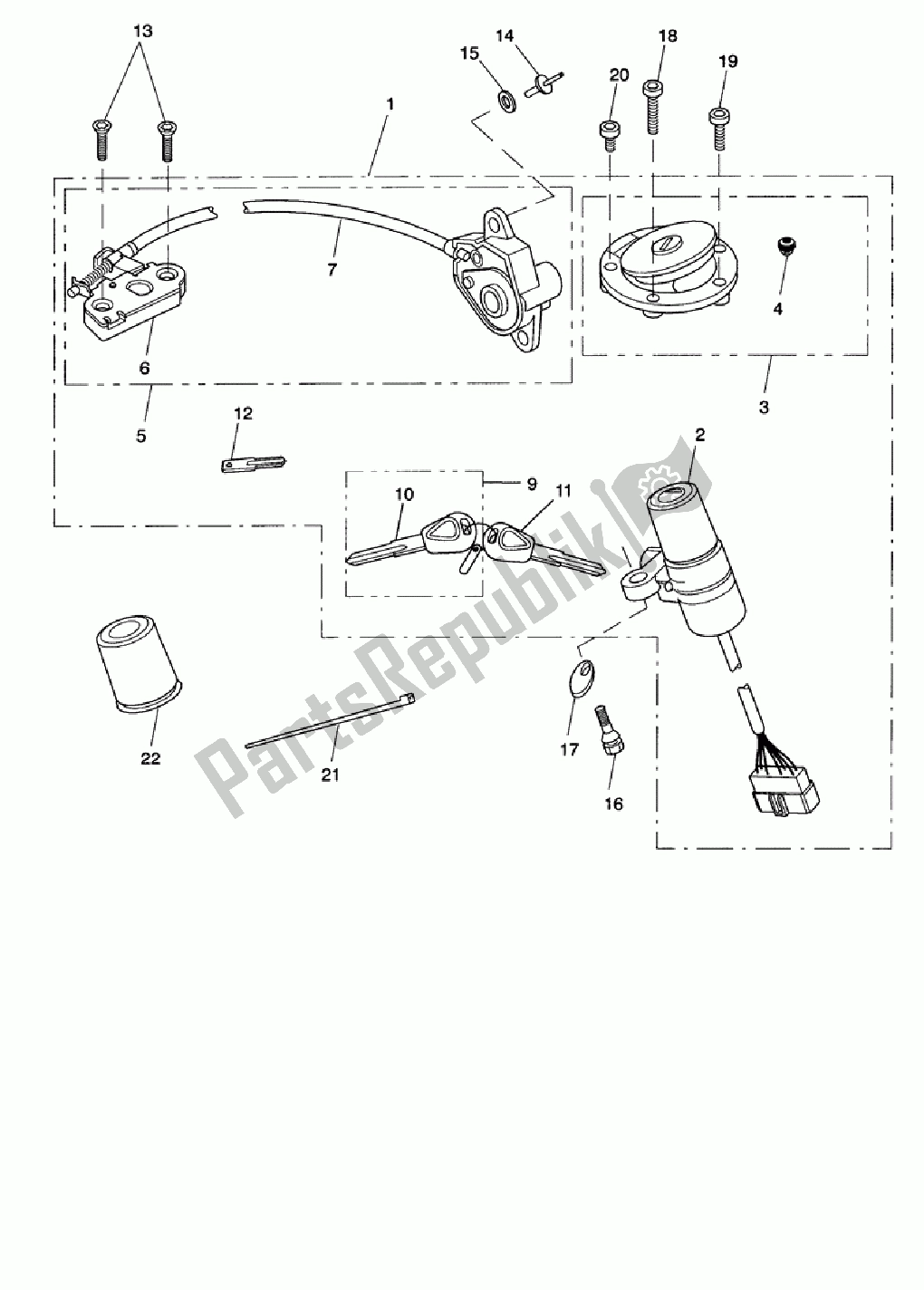 All parts for the Ignition Switch & Lock Set - 333179 > of the Triumph Speed Triple 1050 2008 - 2012