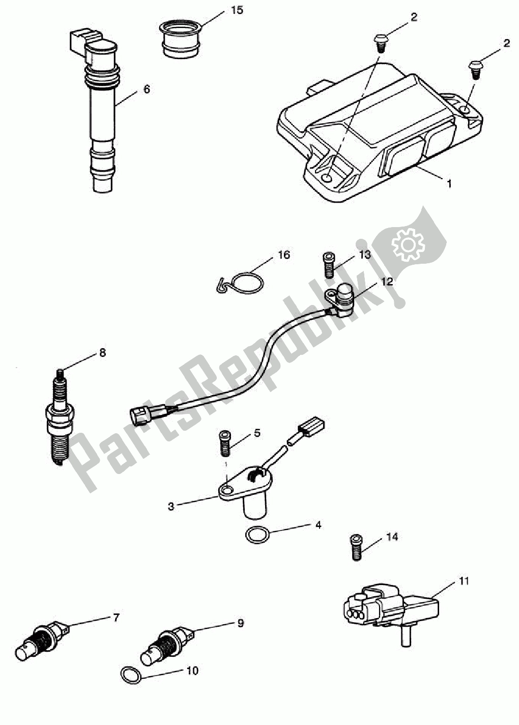 All parts for the Engine Management System of the Triumph Speed Triple 1050 2008 - 2012