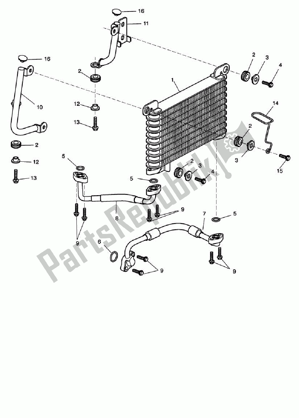 Todas las partes para Enfriador De Aceite> Eng No 261327 de Triumph Speed Triple 1050 2008 - 2012