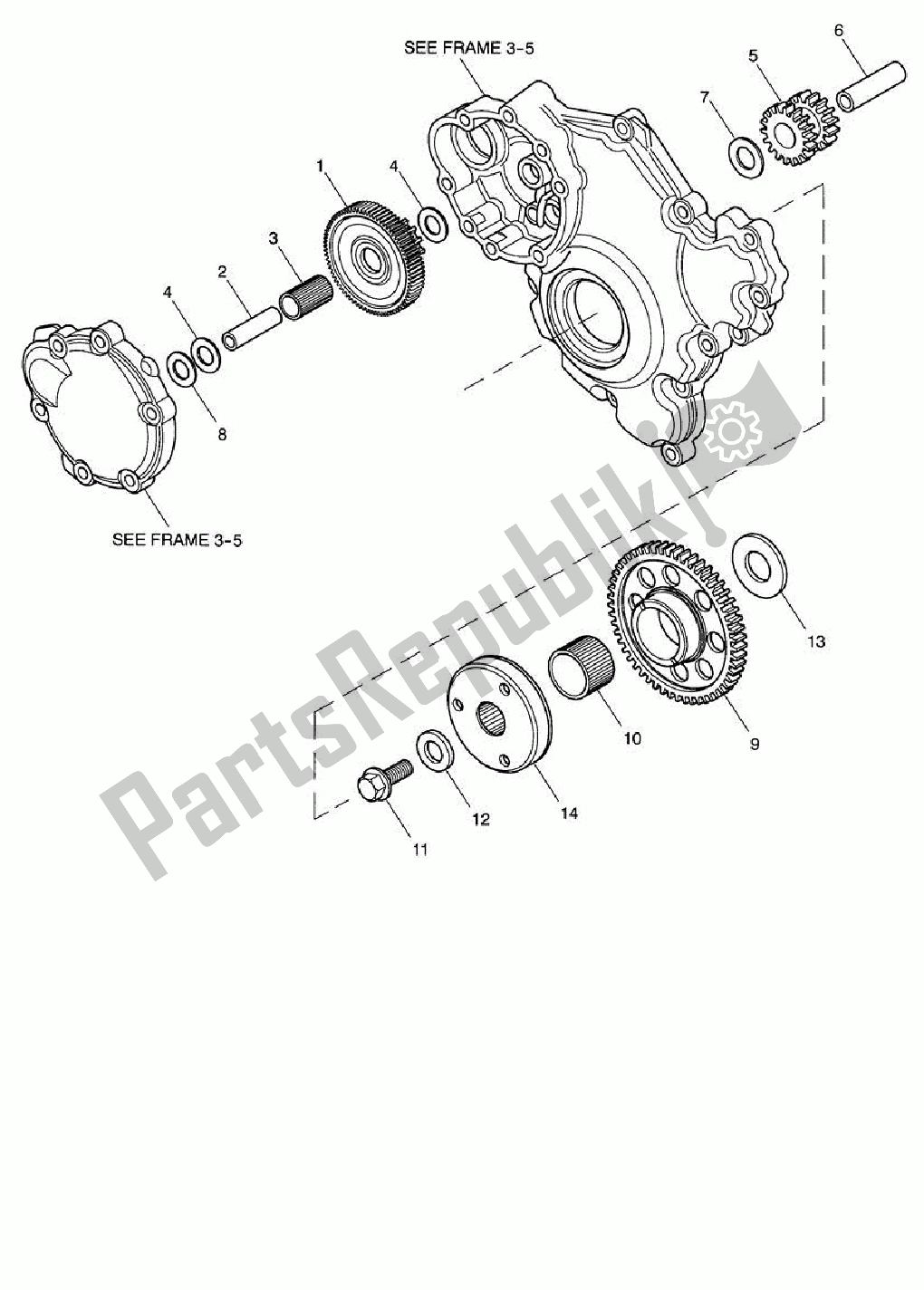 All parts for the Starter Drive Gears of the Triumph Speed Triple 1050 2008 - 2012