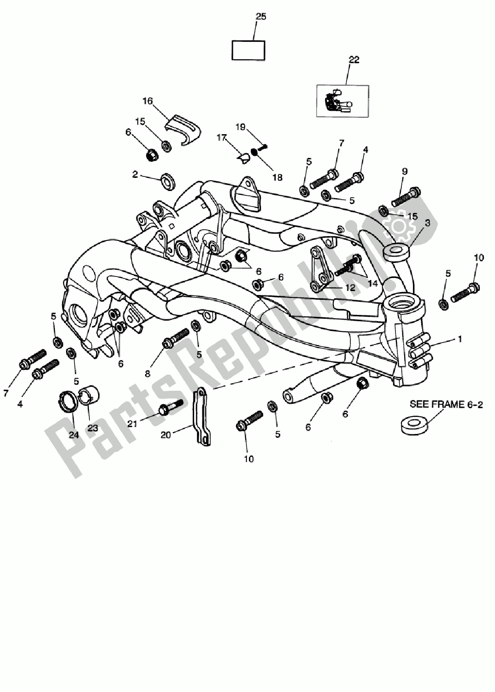 All parts for the Main Frame & Fittings of the Triumph Speed Triple 1050 2008 - 2012