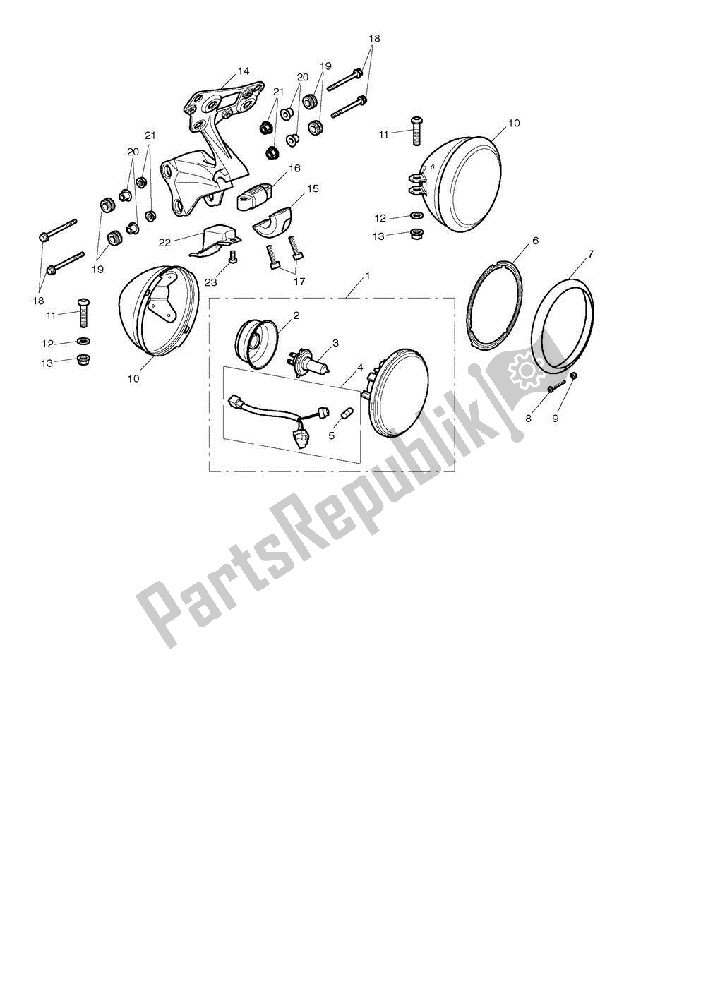 Tutte le parti per il Gruppo Faro del Triumph Street Triple 675 2008 - 2012