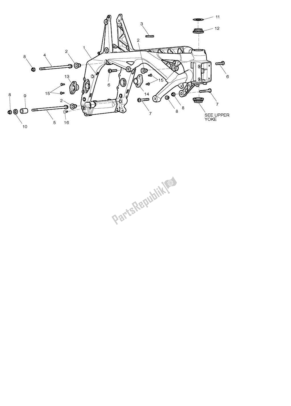 Toutes les pièces pour le Cadre Principal Et Raccords du Triumph Street Triple 675 2008 - 2012