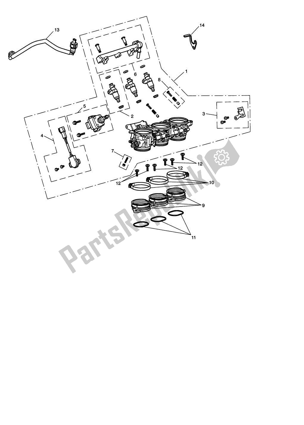 All parts for the Throttles, Injectors And Fuel Rail of the Triumph Street Triple 675 2008 - 2012