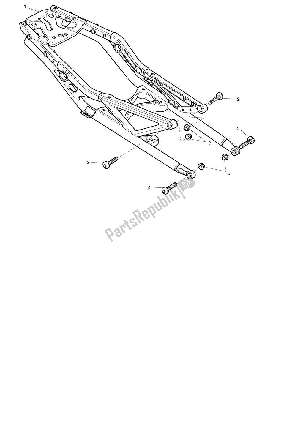 All parts for the Rear Sub-frame & Fittings of the Triumph Street Triple 675 2008 - 2012