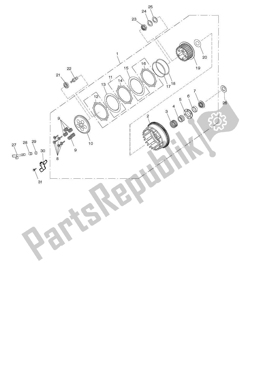 All parts for the Clutch of the Triumph Street Triple 675 2008 - 2012