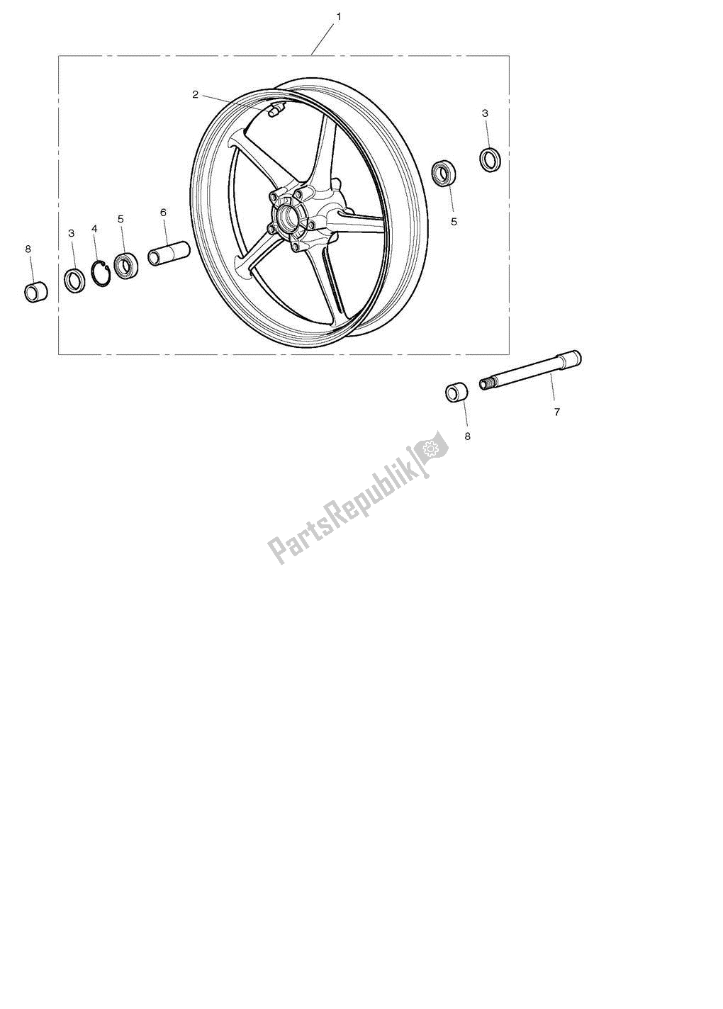 Tutte le parti per il Ruota Anteriore del Triumph Street Triple 675 2008 - 2012