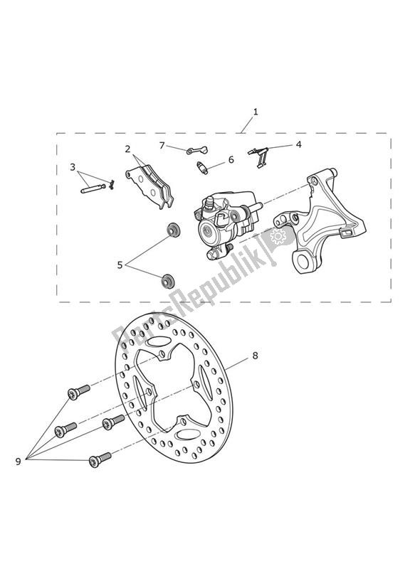 Tutte le parti per il Break Rear del Triumph Street Triple R From VIN BF 1297 765 2021 - 2024