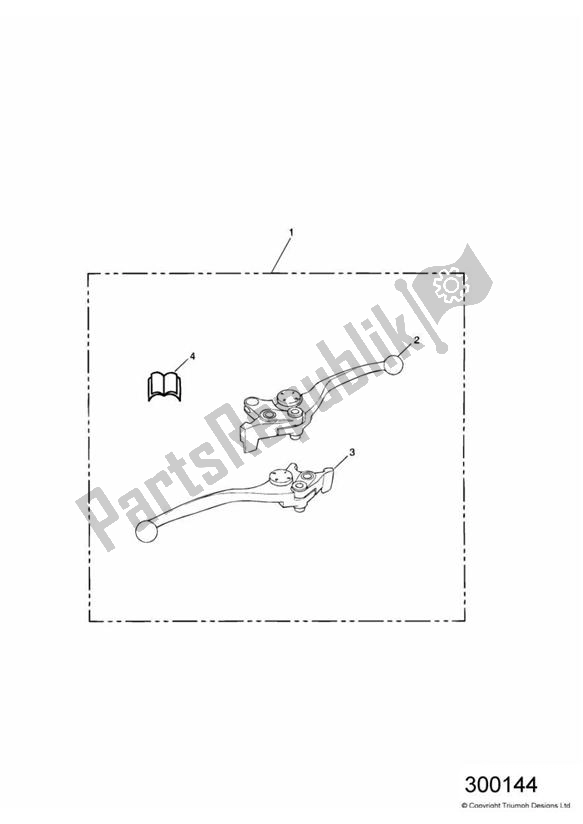 Todas las partes para Adjustable Lever Kit de Triumph Adventurer VIN: 71699 > 844 1999 - 2001