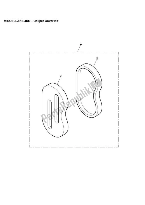 All parts for the Caliper Cover Kit of the Triumph Adventurer VIN: 71699 > 844 1999 - 2001