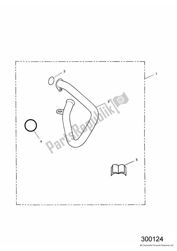 All parts for the Chr. Water Pump Pipe Kit of the Triumph Adventurer VIN: 71699 > 844 1999 - 2001