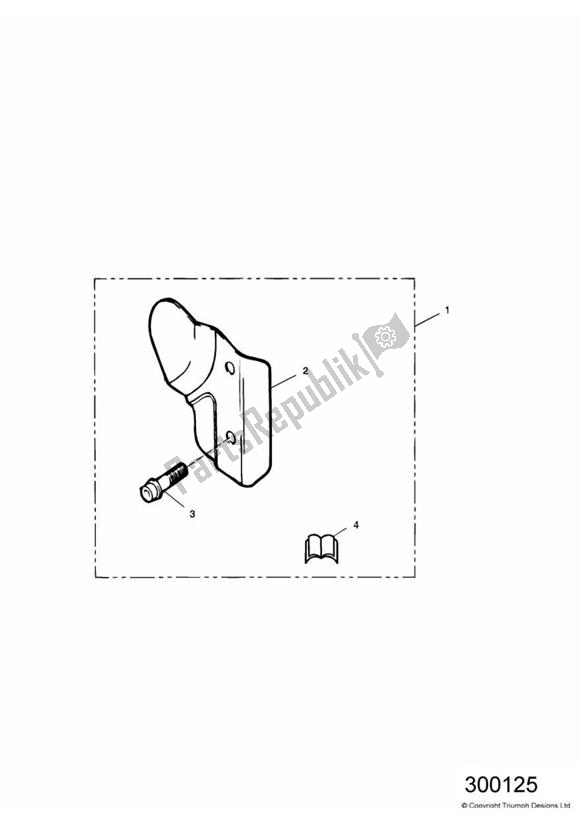 All parts for the Chrome Master Cylinder Cover of the Triumph Adventurer VIN: 71699 > 844 1999 - 2001