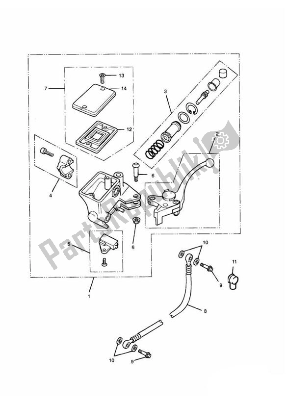 Toutes les pièces pour le Maître-cylindre D'embrayage du Triumph Adventurer VIN: 71699 > 844 1999 - 2001