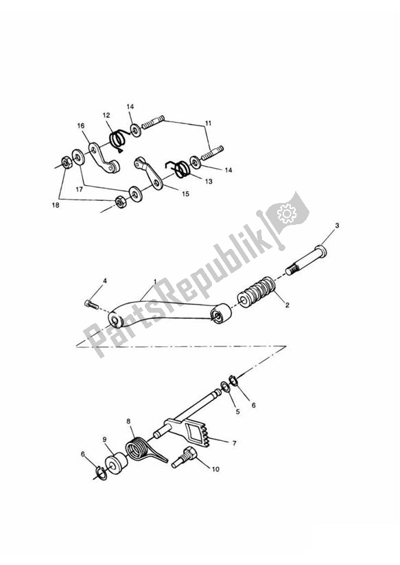 Todas las partes para Gear Change Pedal de Triumph Adventurer VIN: 71699 > 844 1999 - 2001