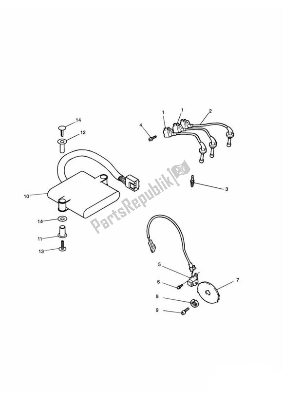 Todas las partes para Ignition System > 111989 de Triumph Adventurer VIN: 71699 > 844 1999 - 2001