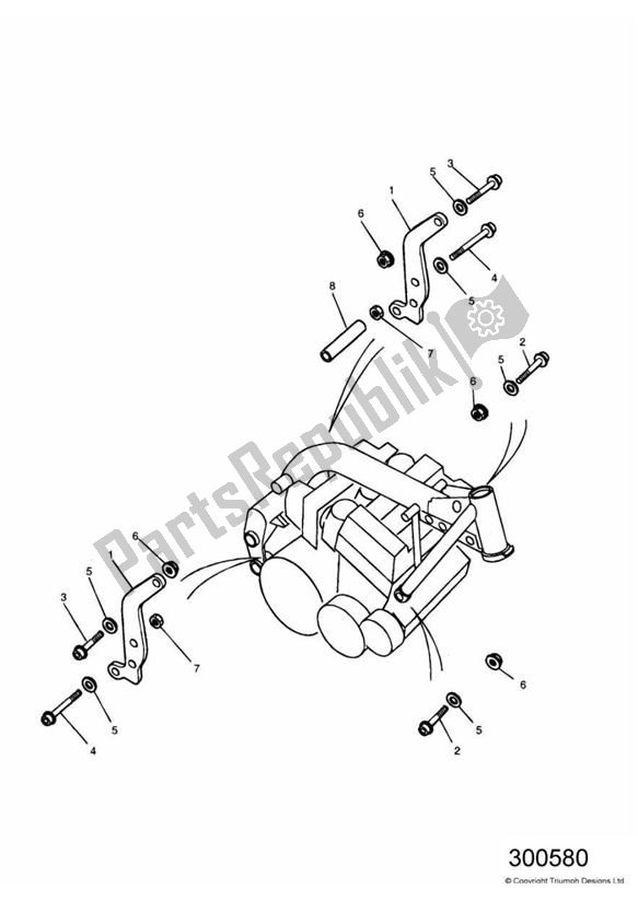 Wszystkie części do Linkage Carrier/engine Mounting Bolts Triumph Adventurer VIN: 71699 > 844 1999 - 2001