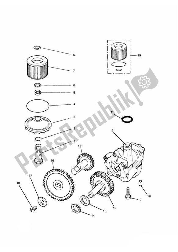 Todas las partes para Lubrication System de Triumph Adventurer VIN: 71699 > 844 1999 - 2001