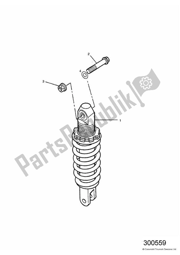 All parts for the Rear Suspension Unit of the Triumph Adventurer VIN: 71699 > 844 1999 - 2001