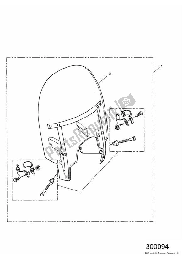 All parts for the Roadster Screen of the Triumph Adventurer VIN: 71699 > 844 1999 - 2001