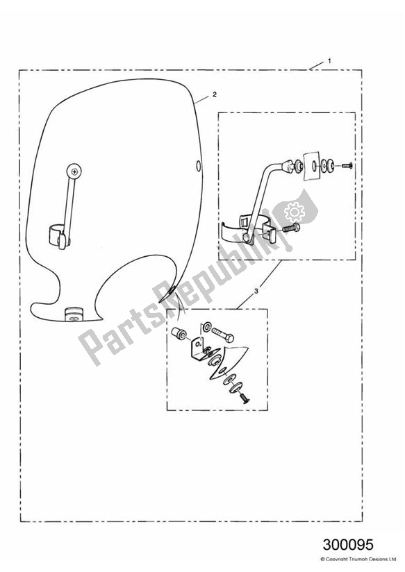 All parts for the Summer Screen of the Triumph Adventurer VIN: 71699 > 844 1999 - 2001