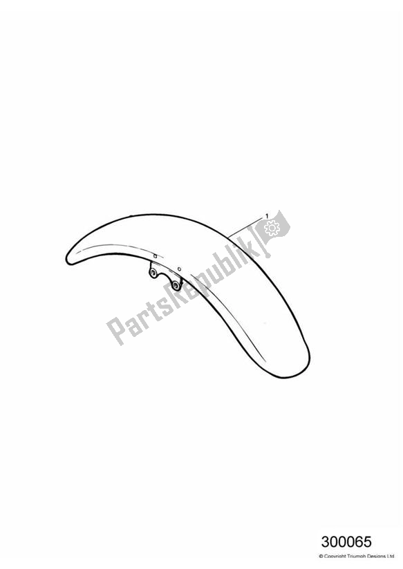 All parts for the Two Tone Front Mudguards of the Triumph Adventurer VIN: 71699 > 844 1999 - 2001