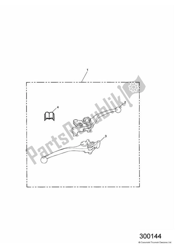 Tutte le parti per il Adjustable Lever Kit del Triumph Adventurer VIN > 71698 844 1996 - 2004