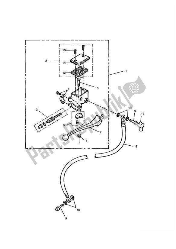 Tutte le parti per il Pompa Freno Anteriore del Triumph Adventurer VIN > 71698 844 1996 - 2004