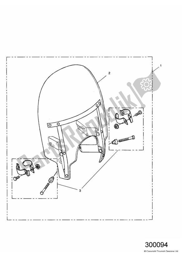 Toutes les pièces pour le Roadster Screen du Triumph Adventurer VIN > 71698 844 1996 - 2004