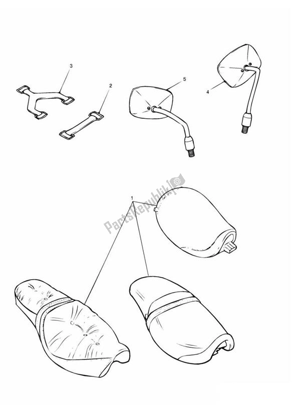 Tutte le parti per il Seat/mirrors del Triumph Adventurer VIN > 71698 844 1996 - 2004