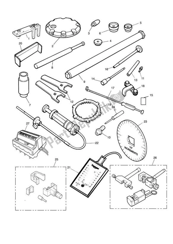 All parts for the Service Tools of the Triumph Adventurer VIN > 71698 844 1996 - 2004